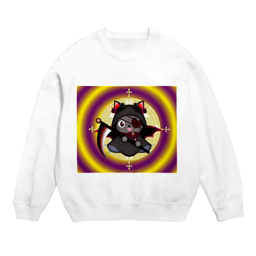 デスにゃん (little dark cat) Crew Neck Sweatshirt