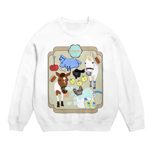 チビスケ＆シロちゃんのぱとろーる隊 Crew Neck Sweatshirt