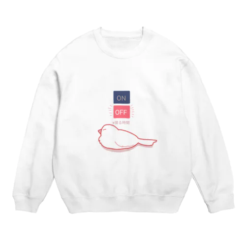 OFF文鳥 Crew Neck Sweatshirt