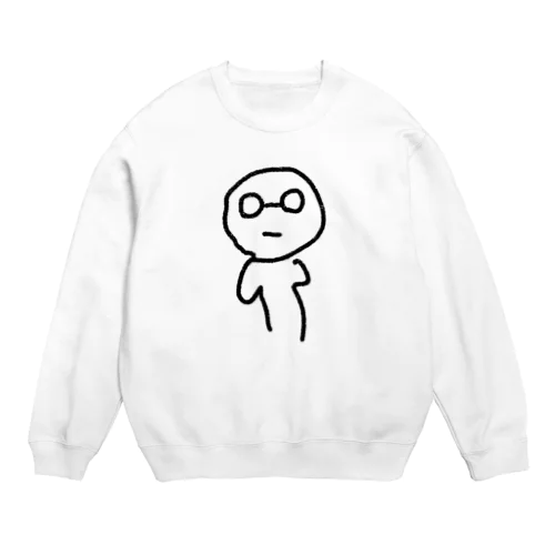 メガネくん Crew Neck Sweatshirt