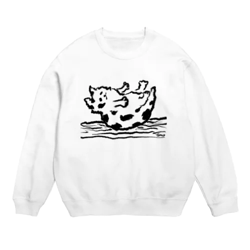 太ったねこ Crew Neck Sweatshirt