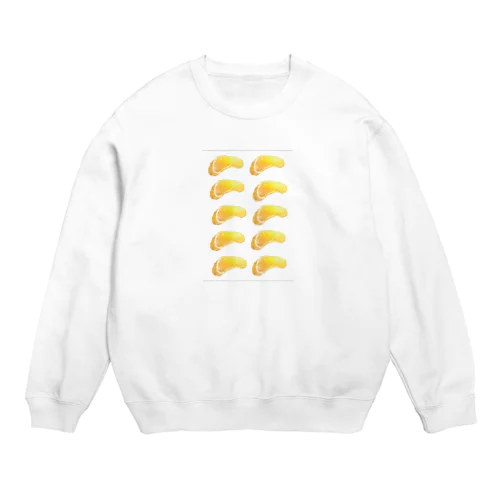 みかん 透明水彩 イラスト 絵 Crew Neck Sweatshirt