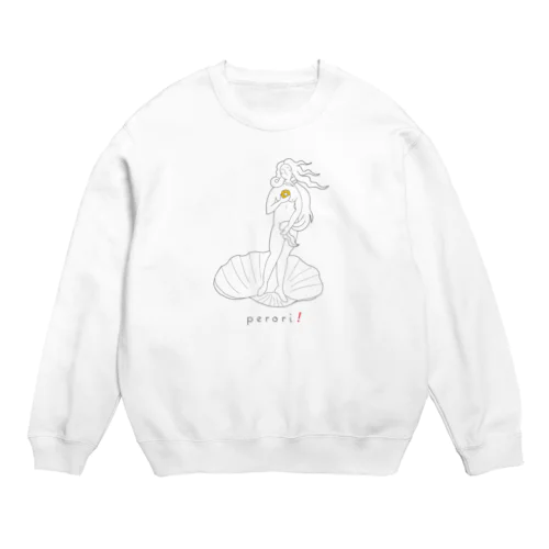 名画 × スイーツ（ヴィーナスの誕生） Crew Neck Sweatshirt