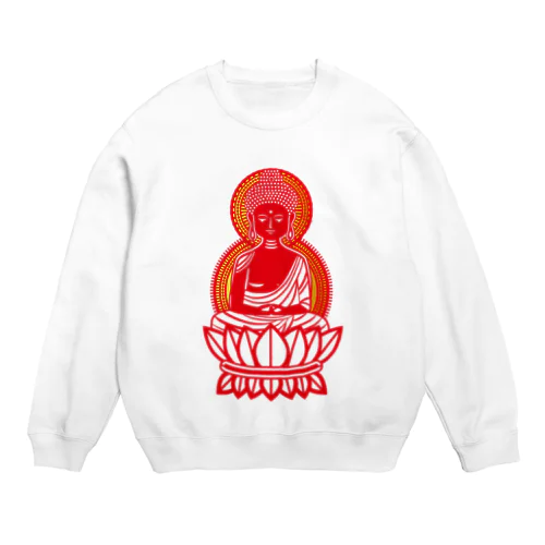 阿弥陀如来 Crew Neck Sweatshirt