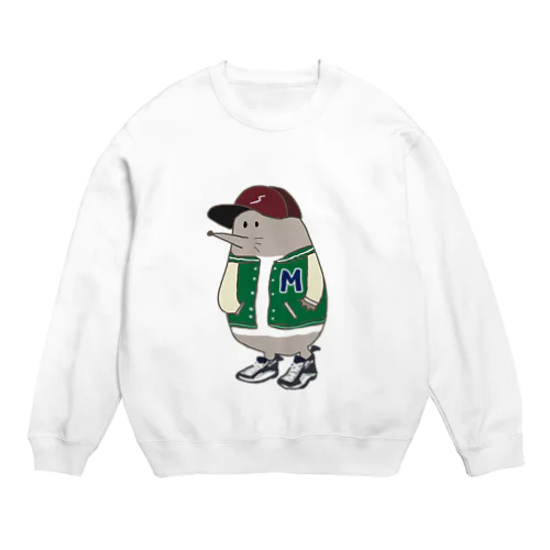 おしゃれモグラ Crew Neck Sweatshirt