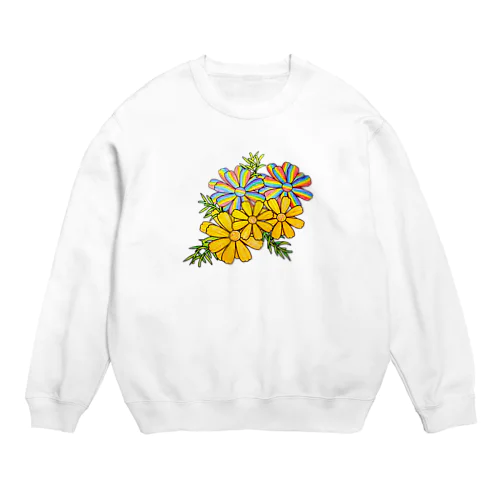 虹色のコスモス Crew Neck Sweatshirt