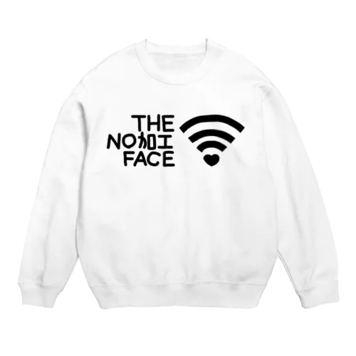 THE NO加工 FACE Crew Neck Sweatshirt