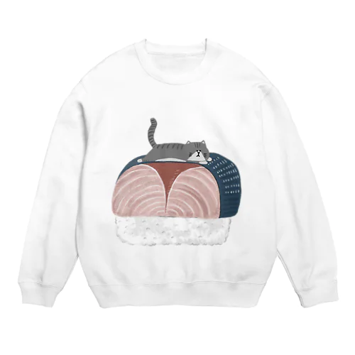 【さば寿司とさば柄猫】さばーず Crew Neck Sweatshirt