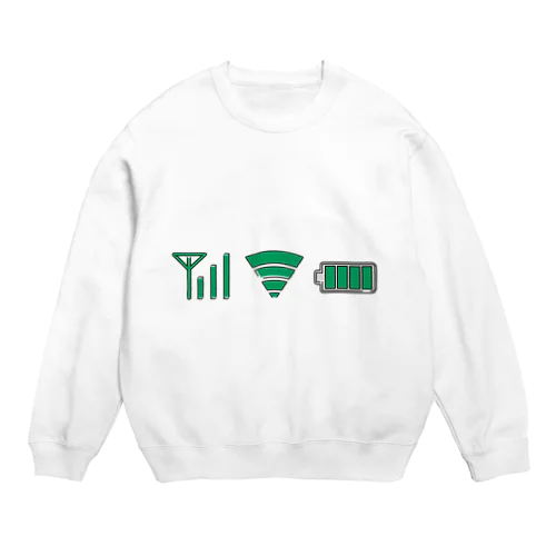 バッテリー　シャツ（full） Crew Neck Sweatshirt