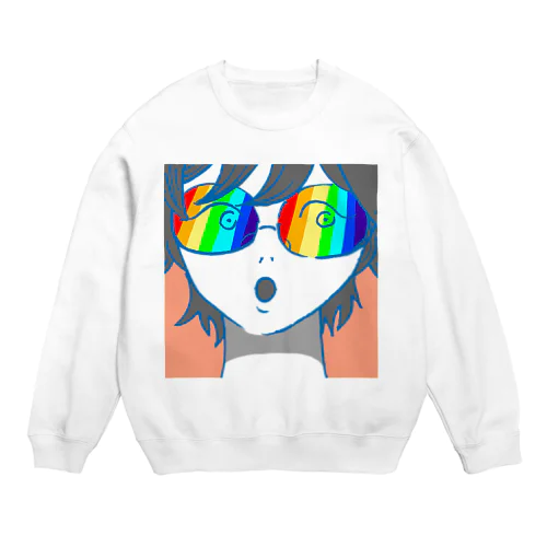 色眼鏡のバカ Crew Neck Sweatshirt