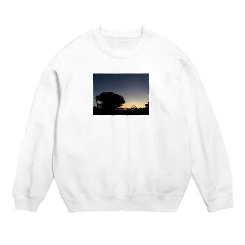 夕暮れと三日月 Crew Neck Sweatshirt