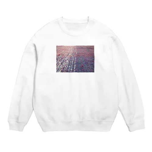 織物　ピンク・紫・青緑 Crew Neck Sweatshirt