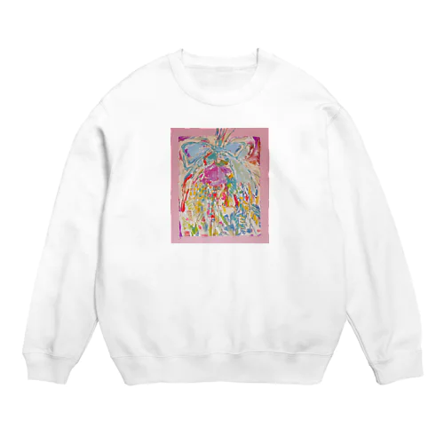 リボンとお花 Crew Neck Sweatshirt