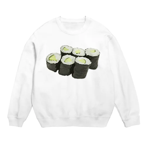 お寿司_細巻き寿司_かっぱ巻き_221024 Crew Neck Sweatshirt