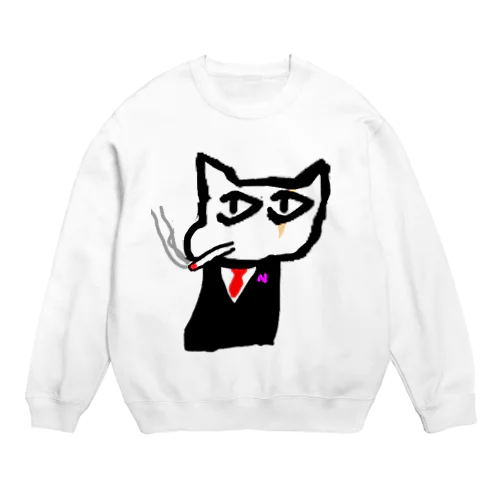 ヤニ猫 Crew Neck Sweatshirt