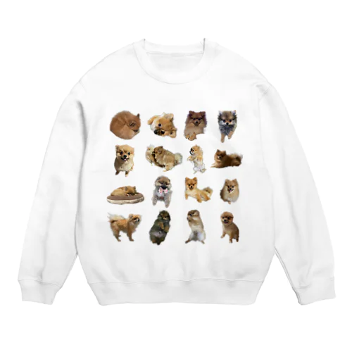 モコちゃん狛ちゃん詰め合わせ Crew Neck Sweatshirt