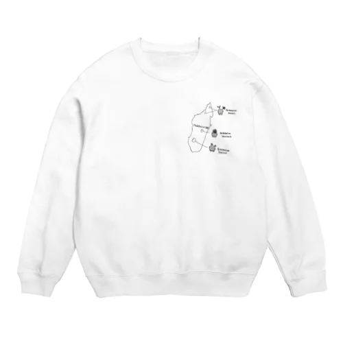 マダガスカル　コーデックス　黒地用 Crew Neck Sweatshirt