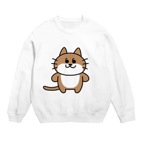 カワウソかっこにゃんスウェット Crew Neck Sweatshirt