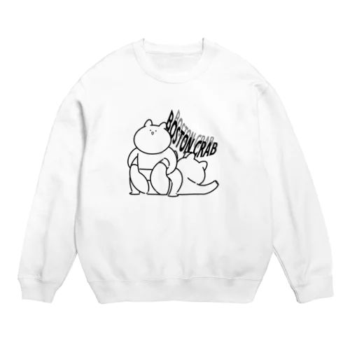 プロレスにゃんこ（エビ固め） Crew Neck Sweatshirt