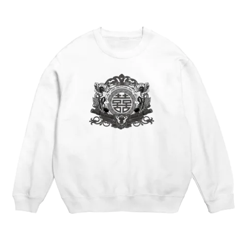 【白黒】幻想阿片中華紋 Crew Neck Sweatshirt