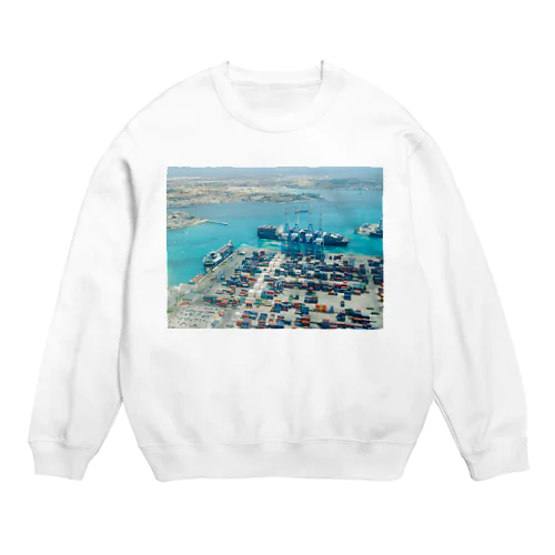 マルタ島の港 Crew Neck Sweatshirt