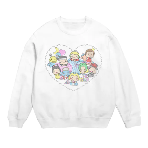 ねむぷぅ-ハート Crew Neck Sweatshirt