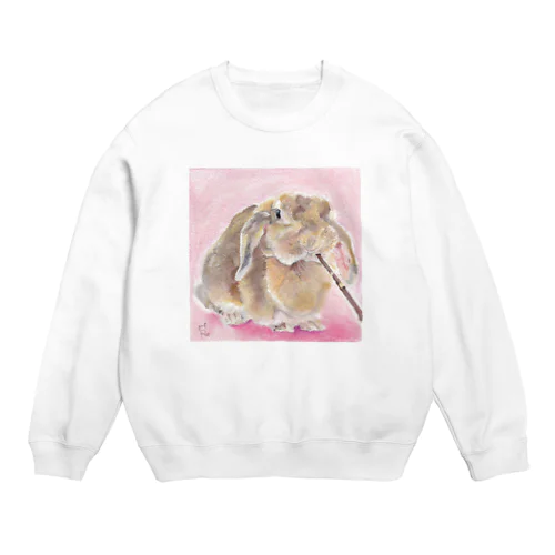 やさぐれうさぎ① Crew Neck Sweatshirt