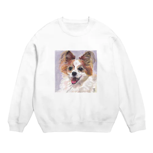 華麗なパピヨン① Crew Neck Sweatshirt