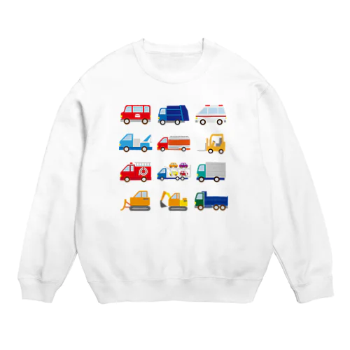 はたらくくるま Crew Neck Sweatshirt