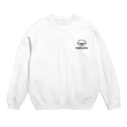 ペキニーズ・ホワイト（サマーカット）（顔だけ） Crew Neck Sweatshirt