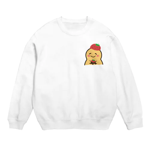 いちごのポーちゃん Crew Neck Sweatshirt