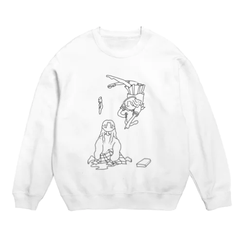 受胎告知白黒 Crew Neck Sweatshirt