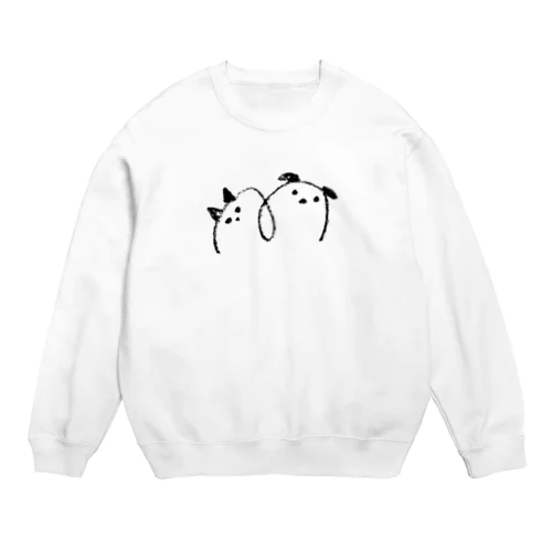 ネコとイヌ Crew Neck Sweatshirt