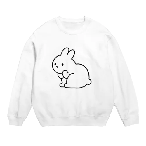 考えるうさちゃん Crew Neck Sweatshirt