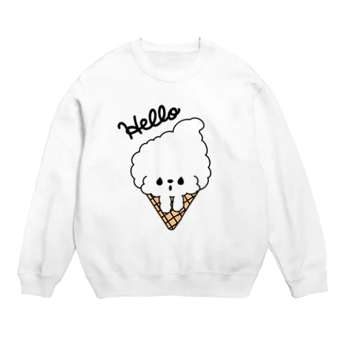 ビションフリーゼ　フワモコちゃん Crew Neck Sweatshirt