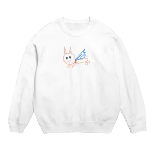 らくがきヒーローネコ Crew Neck Sweatshirt