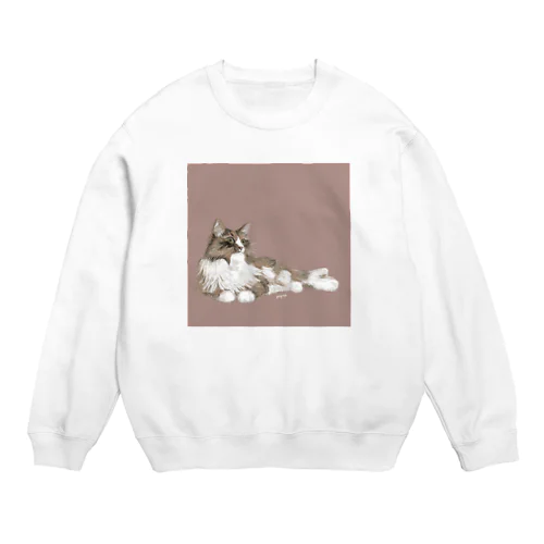 美人のネコちゃん Crew Neck Sweatshirt