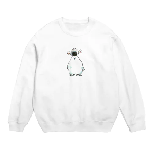 骨つきおにぎりとライチョウさん Crew Neck Sweatshirt