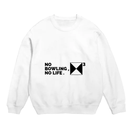 NO BOWLING , NO LIFE .　ブラック Crew Neck Sweatshirt