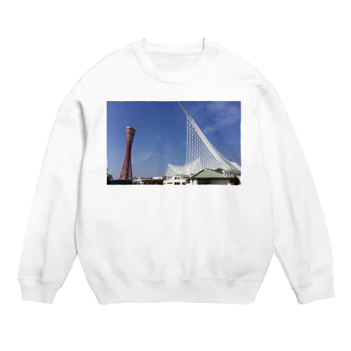 the morning of Kobe Meriken Park  Crew Neck Sweatshirt