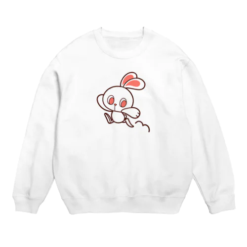 ぽっぷらうさぎ(じゃんぷ！) Crew Neck Sweatshirt