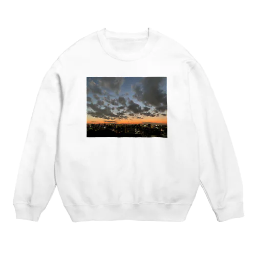 空（雲多め） Crew Neck Sweatshirt