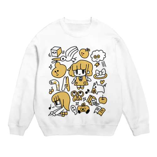 イワシロモチーフいっぱい Crew Neck Sweatshirt