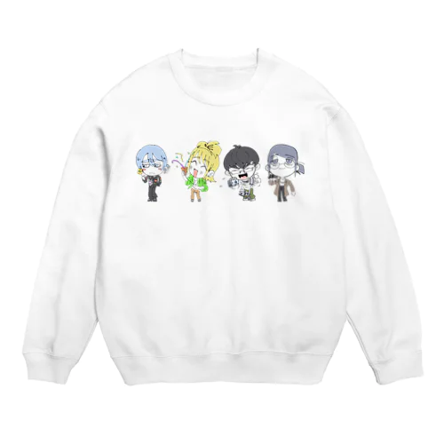 陰キャラブコメ　SDキャラ集合絵 Crew Neck Sweatshirt