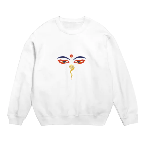 Wisdom Eyes（ブッダの瞳） Crew Neck Sweatshirt