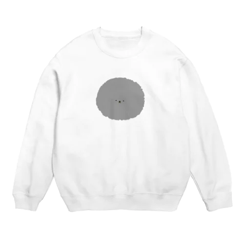 日常に3本しっぽの黒モフ Crew Neck Sweatshirt