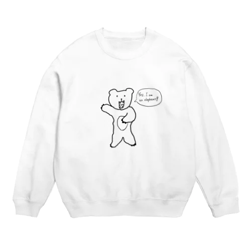 An “elephant” bear Crew Neck Sweatshirt