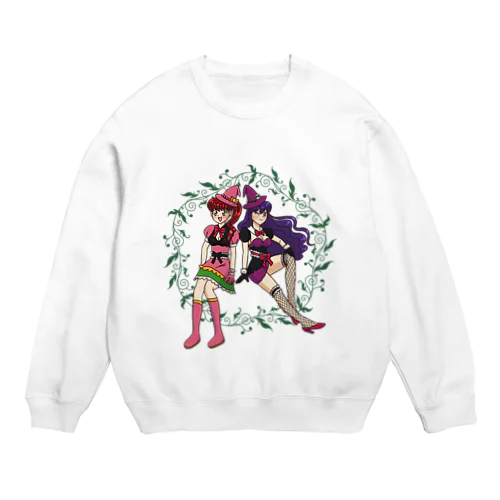 バトル魔女っ子 Crew Neck Sweatshirt