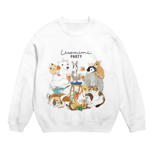 うさみみパーティー Crew Neck Sweatshirt