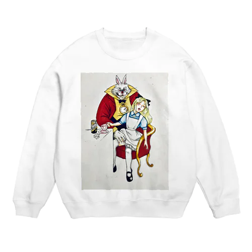 悪いうさぎと酩酊アリス Crew Neck Sweatshirt